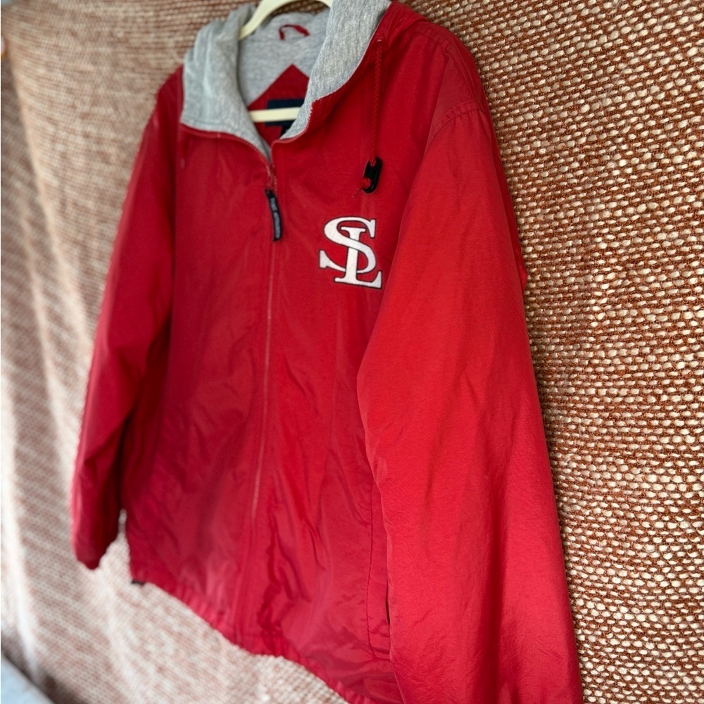 SL Port Authority Red Jacket with Gray Hood - Picture 3 of 12